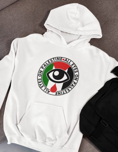All Eyes on Palestine organická mikina s kapucí