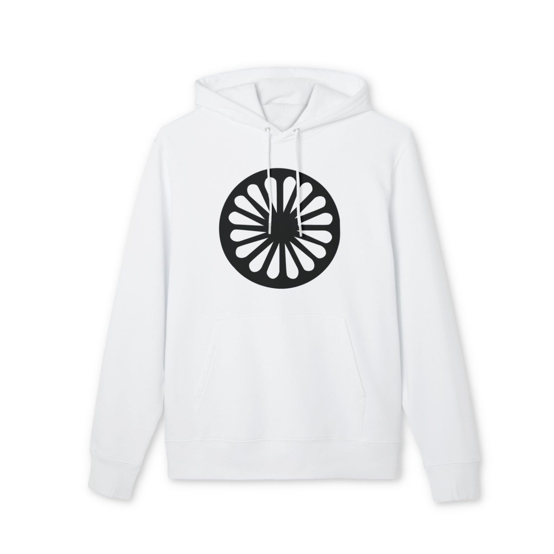 Romské kolo (čakra) organická mikina s kapucí 4 Romské kolo (čakra) organická mikina s kapucí