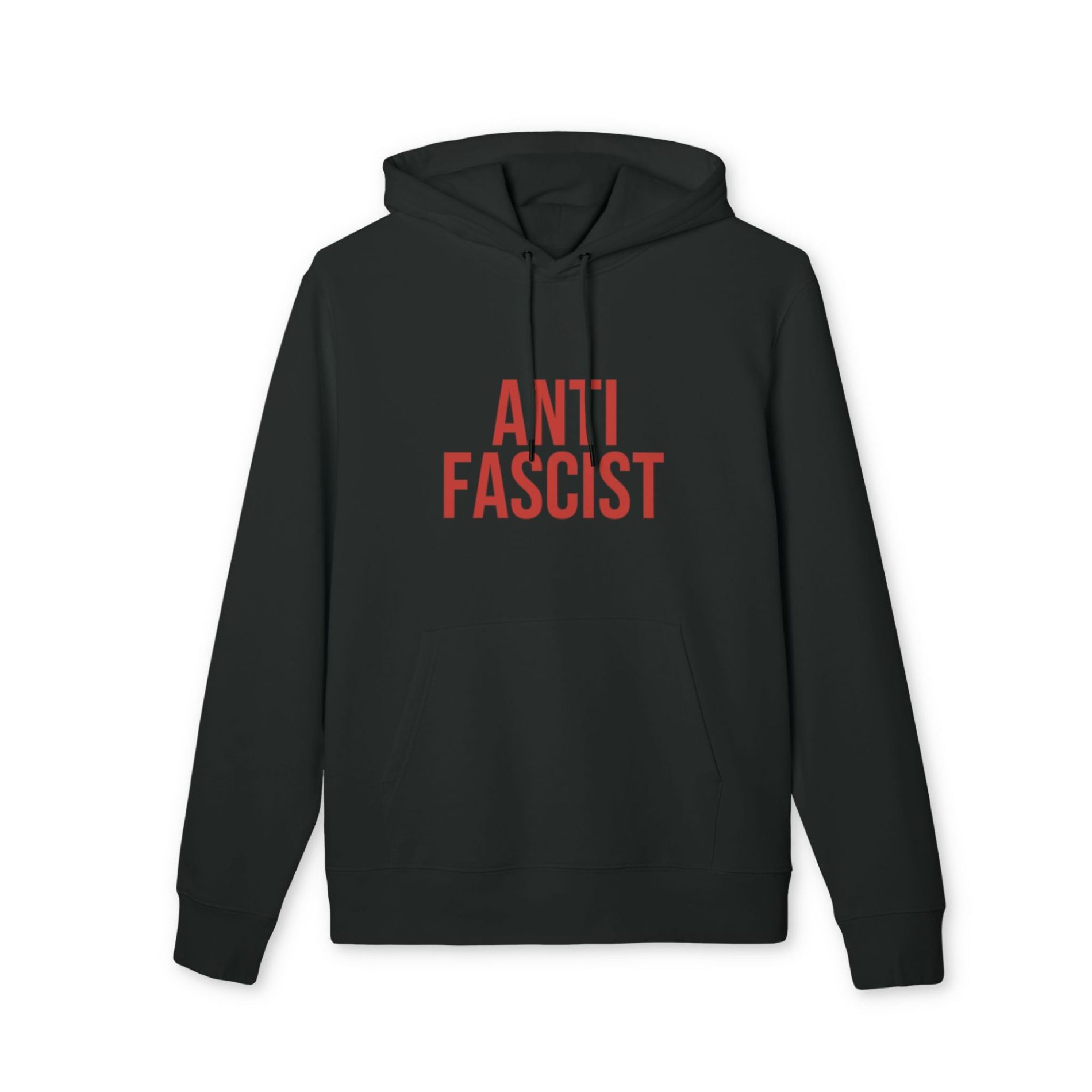 ANTIFASCIST red organická mikina s kapucí 4 ANTIFASCIST red organická mikina s kapucí