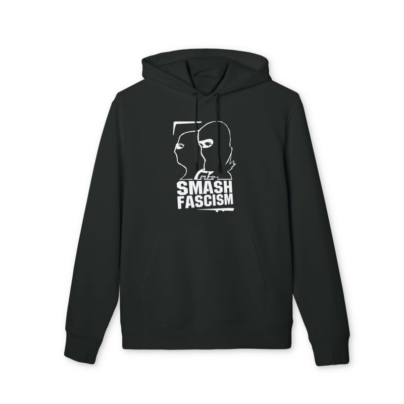 Smash Fascism organická mikina s kapucí