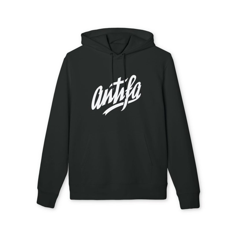 Antifa organická mikina s kapucí