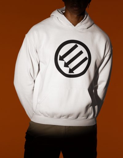 Iron Front organická mikina s kapucí