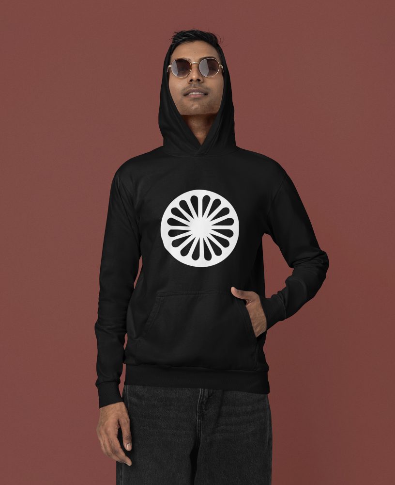 Romské kolo (čakra) organická mikina s kapucí