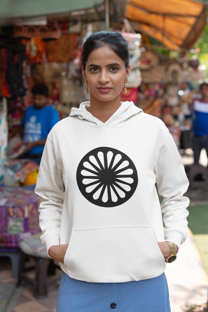 Romské kolo (čakra) organická mikina s kapucí