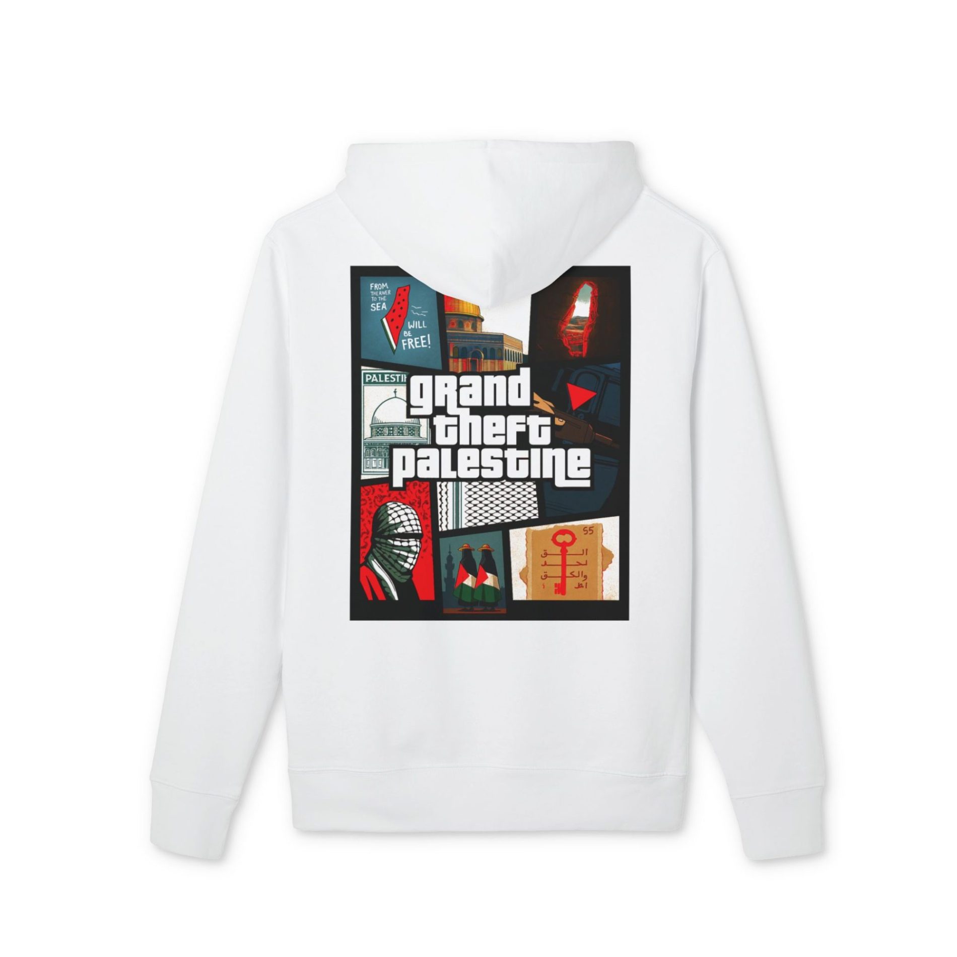 Grand Theft Palestine organická mikina s kapucí 7 Grand Theft Palestine organická mikina s kapucí