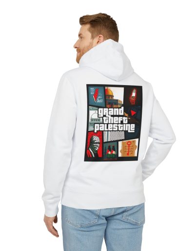 Grand Theft Palestine organická mikina s kapucí