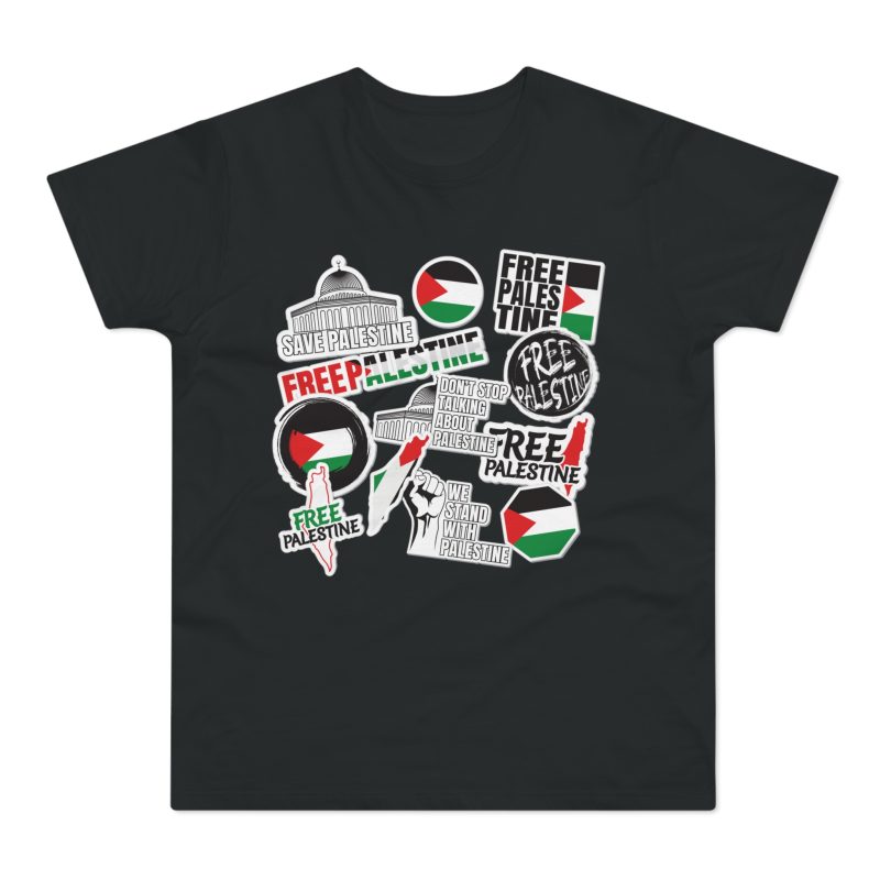 Free Palestine Stickers pánské tričko