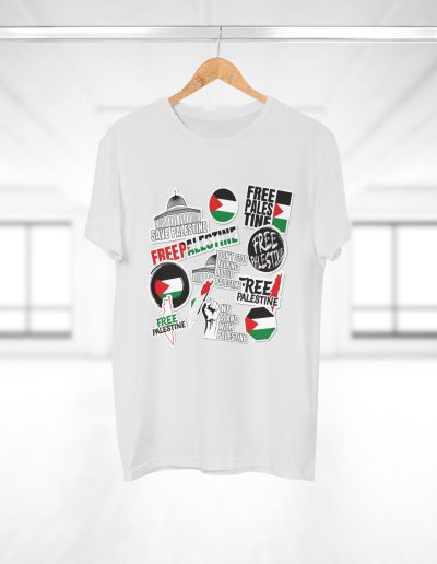 Free Palestine Stickers pánské tričko