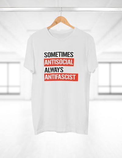 Sometimes Antisocial Always Antifascist pánské tričko