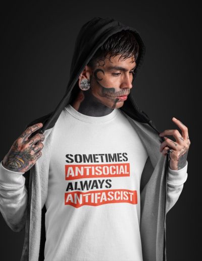 Sometimes Antisocial Always Antifascist pánské tričko