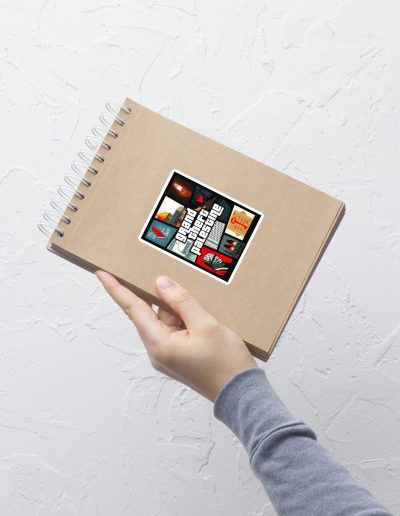 Grand Theft Palestine kiss cut samolepky