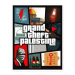 Grand Theft Palestine kiss cut samolepky