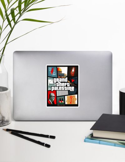 Grand Theft Palestine kiss cut samolepky