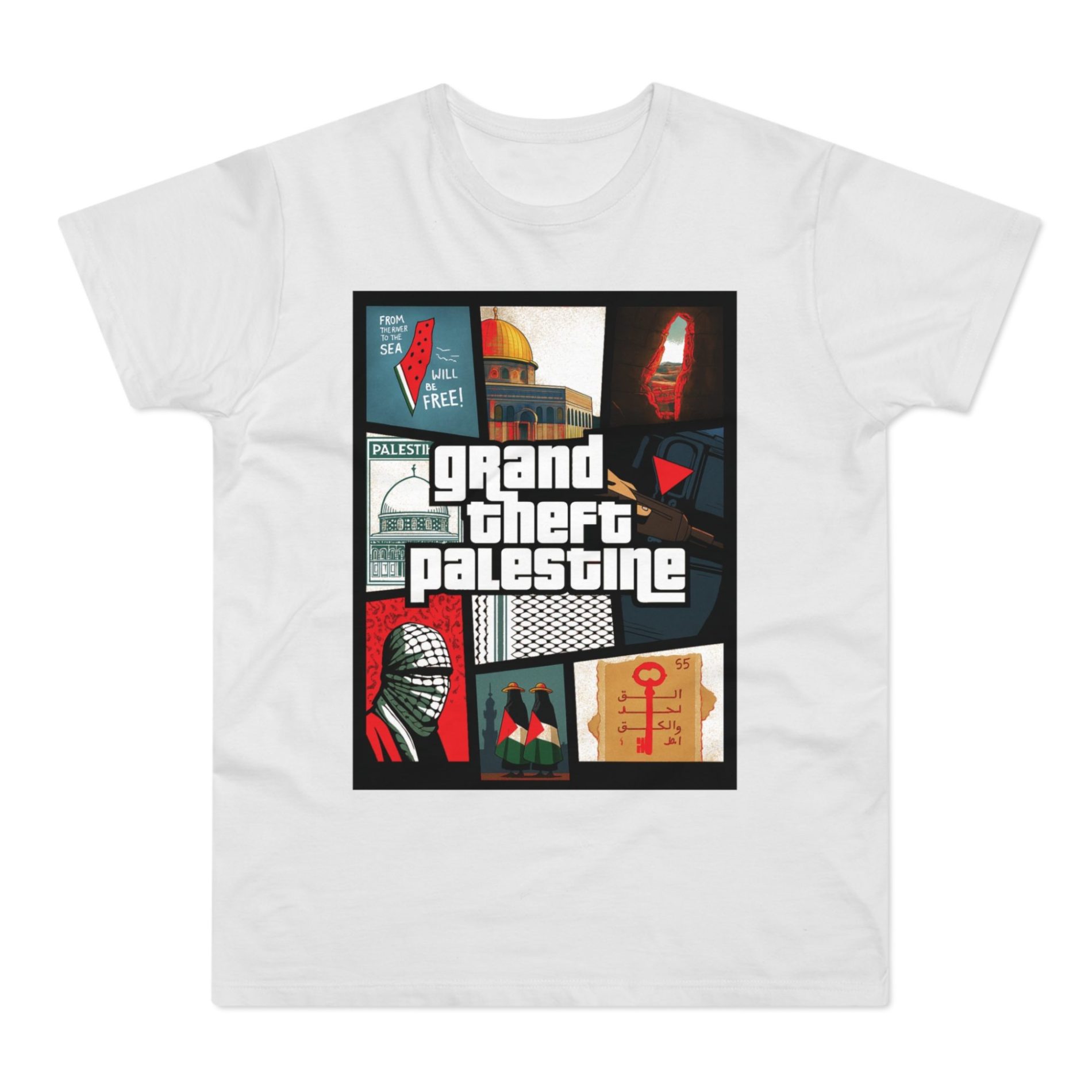 Grand Theft Palestine pánské tričko 5 Grand Theft Palestine pánské tričko