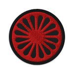 Romské kolo (červená čakra) nášivka