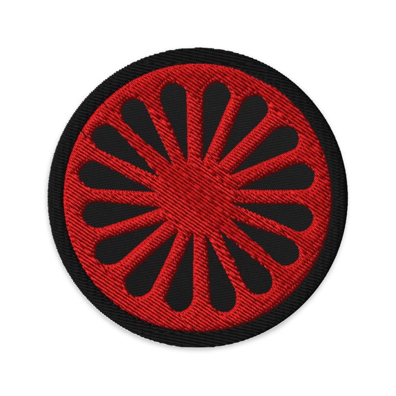 Romské kolo (červená čakra) nášivka