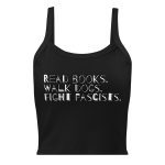 Read books. Walk dogs. Fight fascists. dámské žebrované tílko