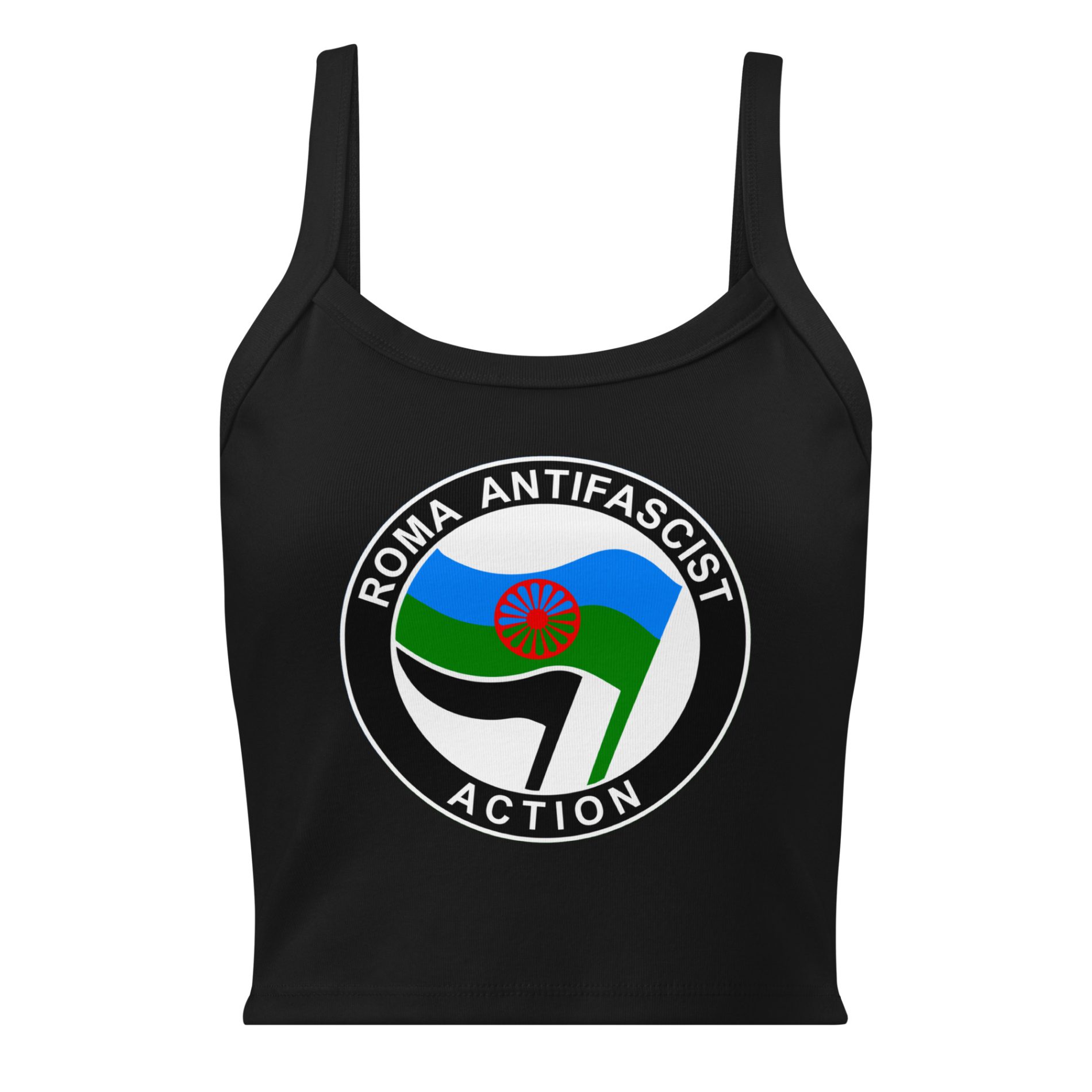Roma Antifascist Action dámské žebrované tílko 1 Roma Antifascist Action dámské žebrované tílko