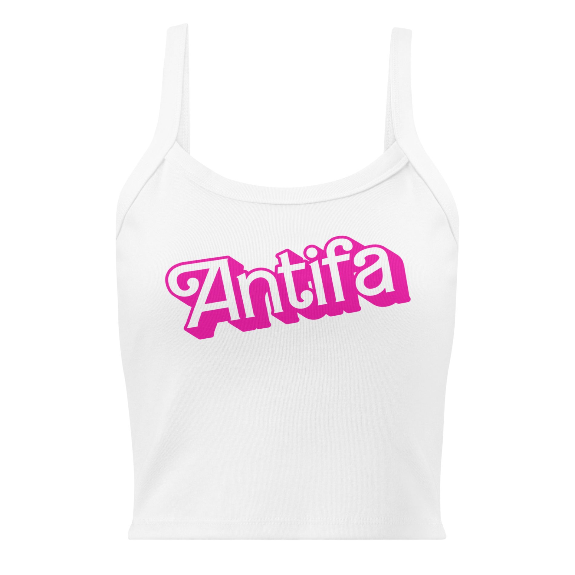 Antifa Barbie dámské žebrované tílko 1 Antifa Barbie dámské žebrované tílko