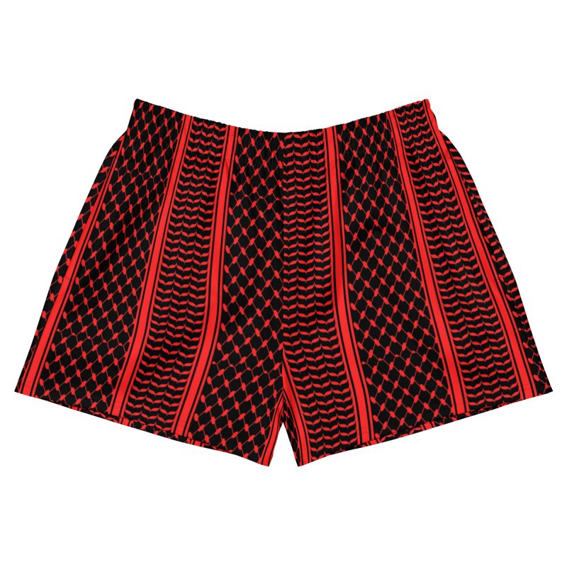 Red Kufiya (Keffiyeh) unisex recyklované kraťasy