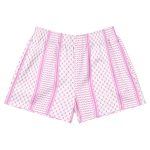 Baby Pink Kufiya (Keffiyeh) unisex recyklované kraťasy