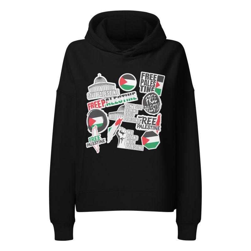 Free Palestine Stickers dámská organická mikina