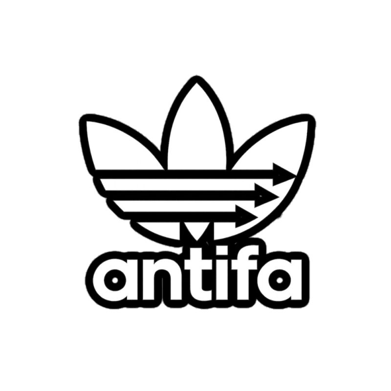 Antifa Three Stripes kiss cut samolepky