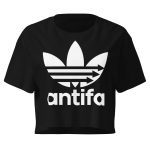 Antifa Three Stripes crop top