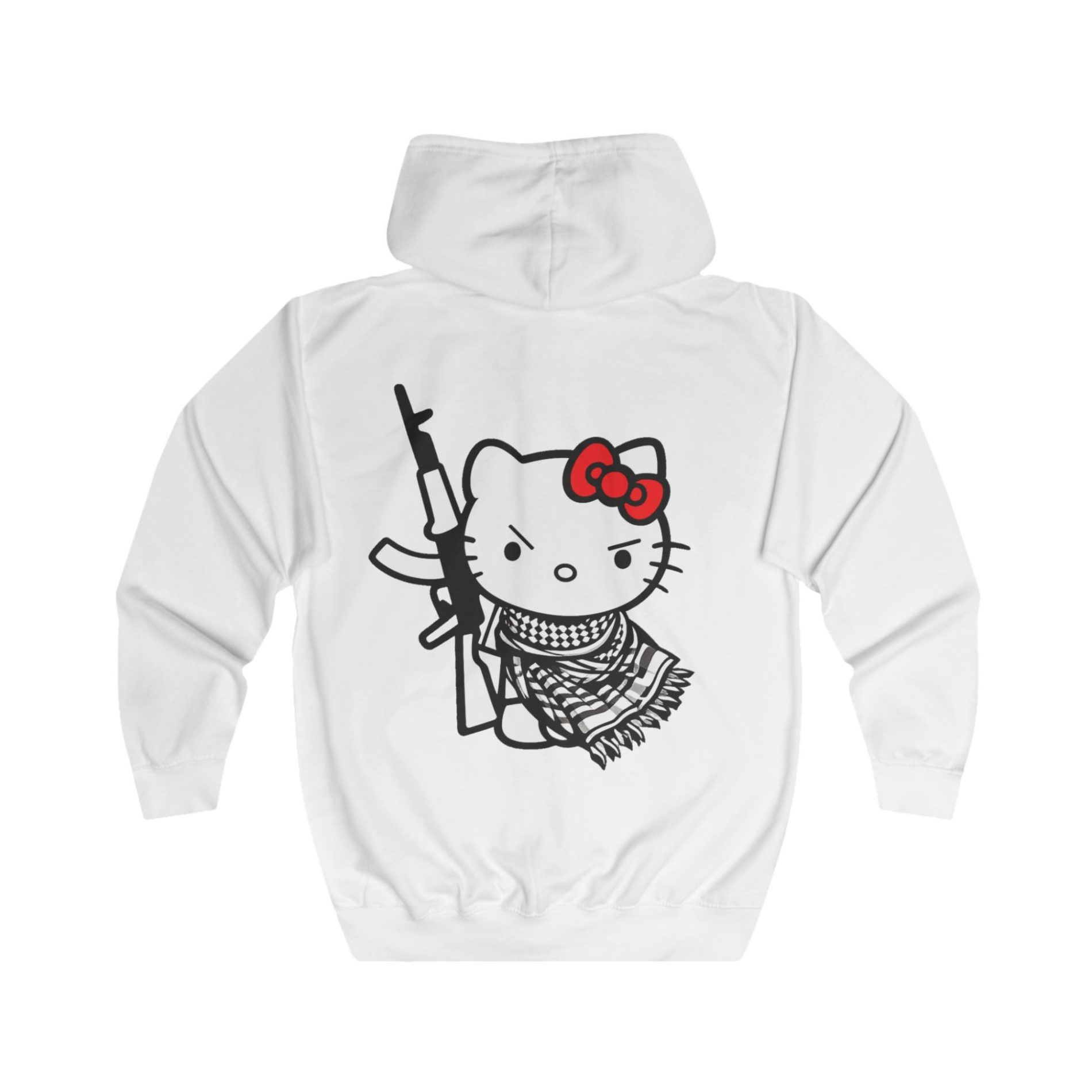 Resistance Kitty Keffiyeh unisex mikina s kapucí na zip 1 Resistance Kitty Keffiyeh unisex mikina s kapucí na zip
