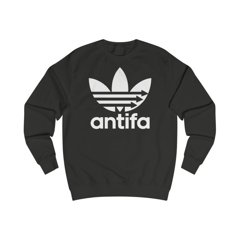 Antifa Three Stripes unisex mikina bez kapuce