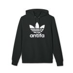 Antifa Three Stripes organická mikina s kapucí