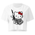 Resistance Kitty Keffiyeh crop top