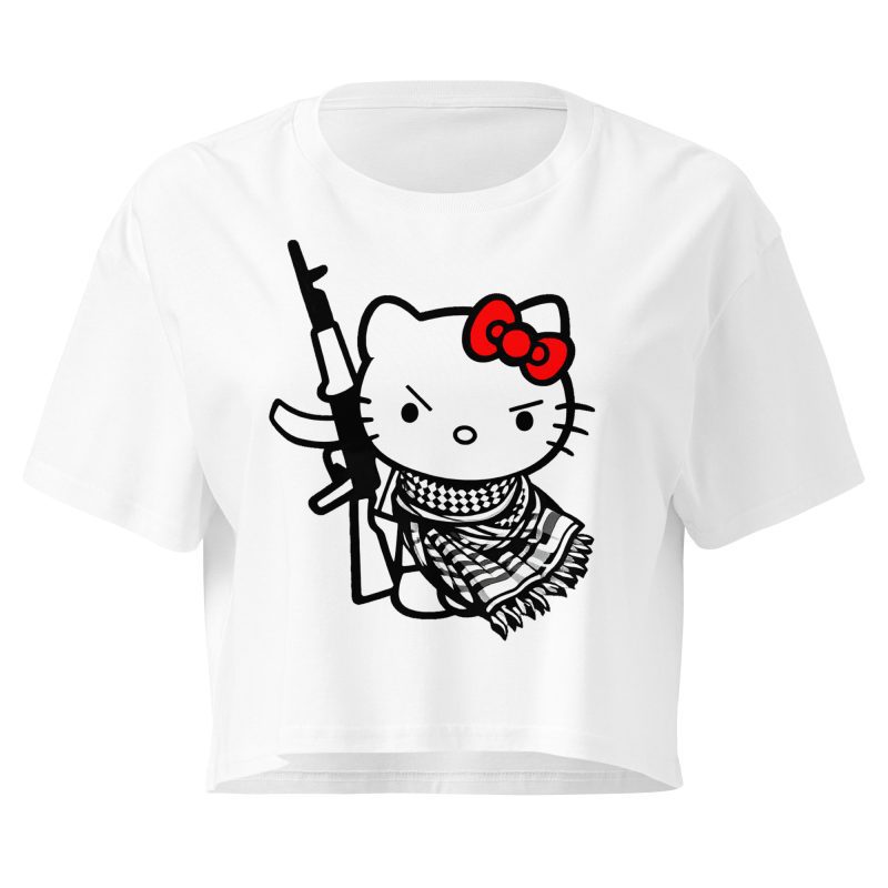 Resistance Kitty Keffiyeh crop top