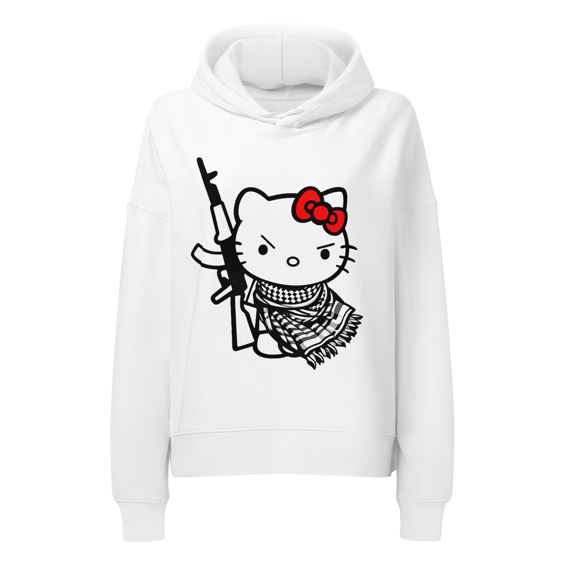 Resistance Kitty Keffiyeh dámská organická mikina 1 Resistance Kitty Keffiyeh dámská organická mikina