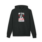 Hot Girls Hate Fascism organická mikina s kapucí