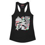 Free Palestine Stickers dámské tílko racerback