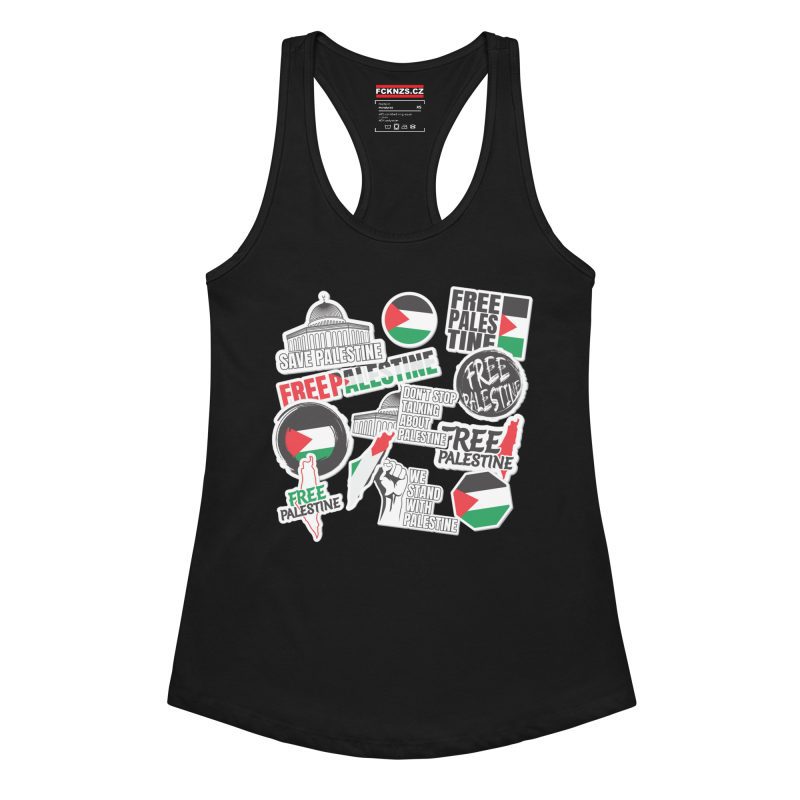 Free Palestine Stickers dámské tílko racerback