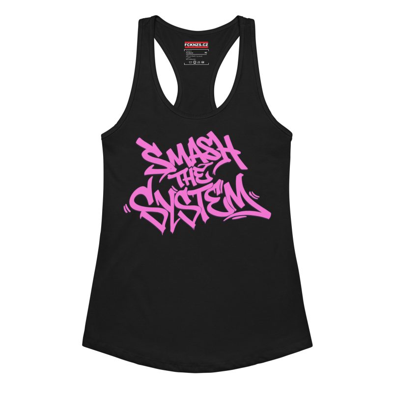 Smash the System Pink dámské tílko racerback