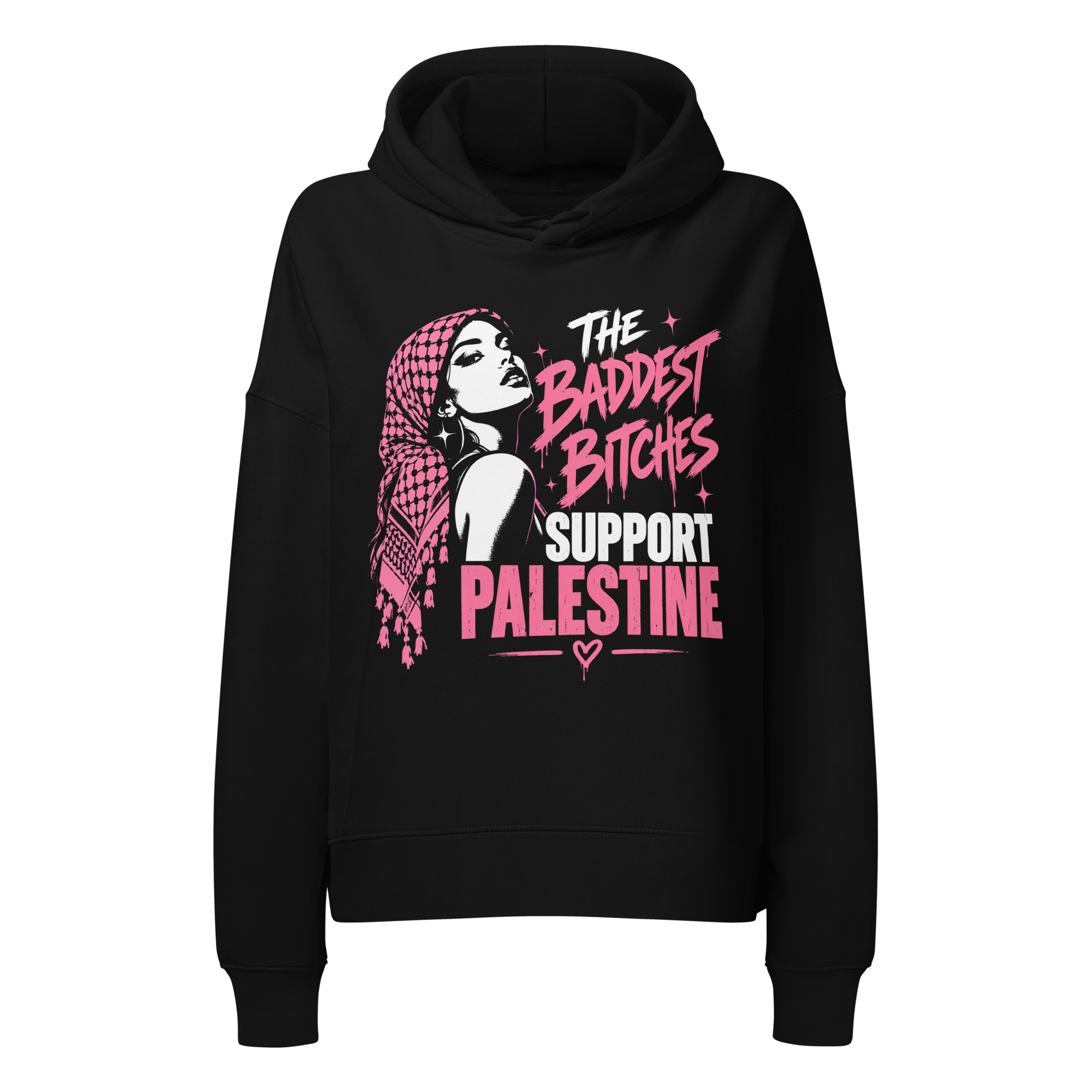 The Baddest Bitches Support Palestine dámská organická mikina 1 The Baddest Bitches Support Palestine dámská organická mikina