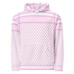 Baby Pink Kufiya (Keffiyeh) recyklovaná unisex mikina